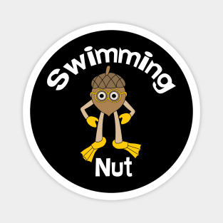 Swimming Nut Text Magnet